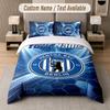 Custom Bedding Set Hertha Bsc Pattern, Print Name Text 1 Duvet Cover Plus 2 Pillowcases Home Textile