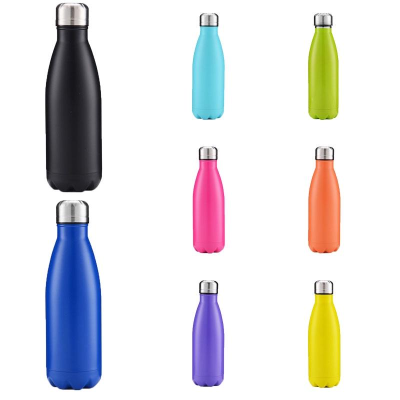 Water Sports 500ml Bottle Double Wall Vacuum Insulated Cola Shape Bottle Water