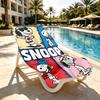 Snoopy Print Beach Towel Design, Soft, Lightweight. for Home Bathroom, Spa, Pool, Yoga, Surfing, Camping, Gift for Family, Friend