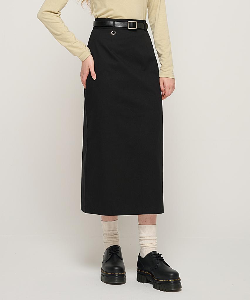 Cargo Bros For Woman Basic Cotton Long Skirt (Black)