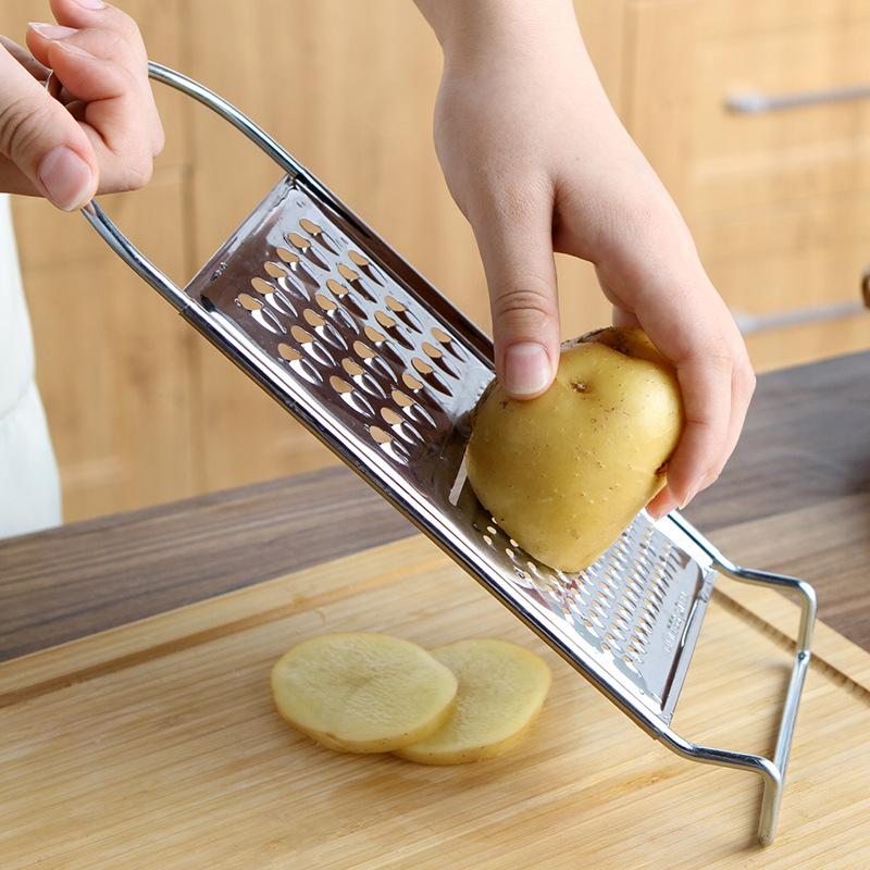 Stainless Steel Vegetable Grater Portable Durable Carrot Cucumber Grater Food Grade Metal Potato Slicer Kitchen Accessories