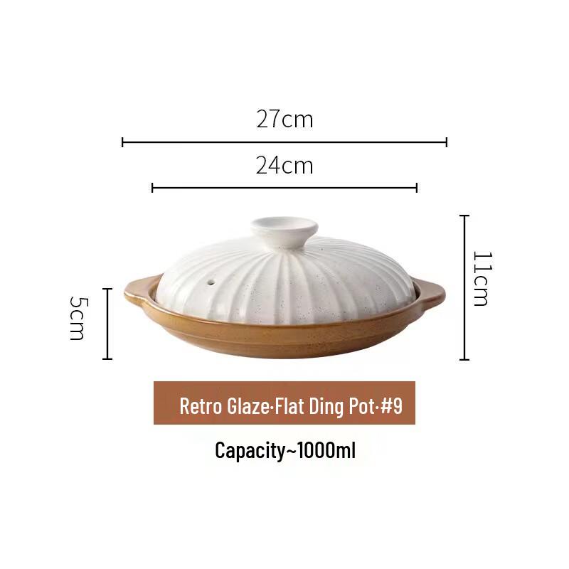ZISIZ Non-Cracking Ceramic Clay Pot