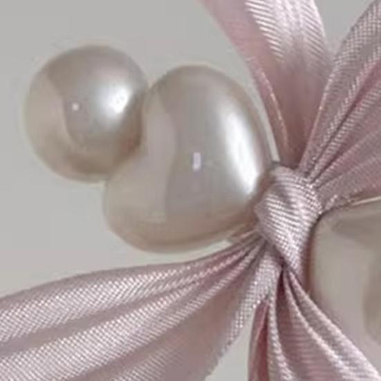 Women Hairpin Heart Shape Imitation Pearls Bowknot Decor Hair Clip Side Bang Hair Pin Hair Styling Tool Hair Accessories