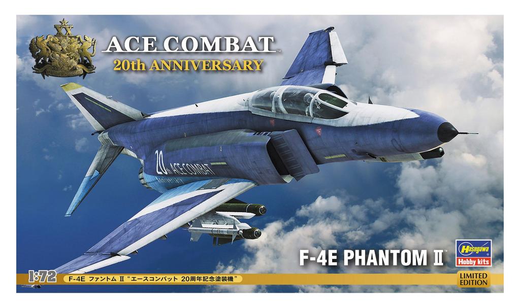 Hasegawa Ace Combat F-4E Phantom II 20th Anniversary Painted 1/72 Scale Plastic Model Kit SP337