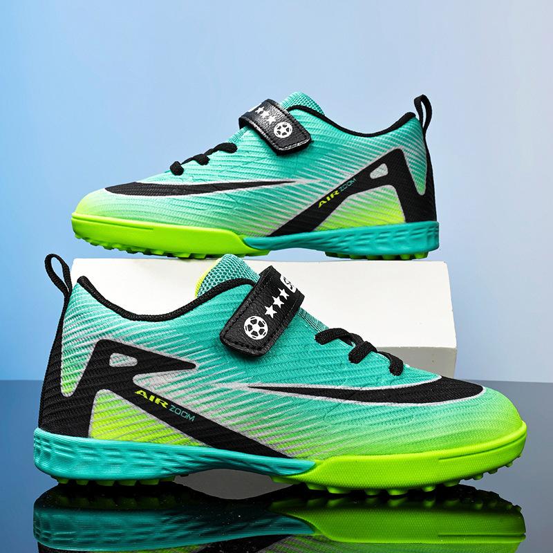 2025 New Children's Football Shoes Boys and Students Girls Broken Nails Velcro Casual Game Sports Shoes