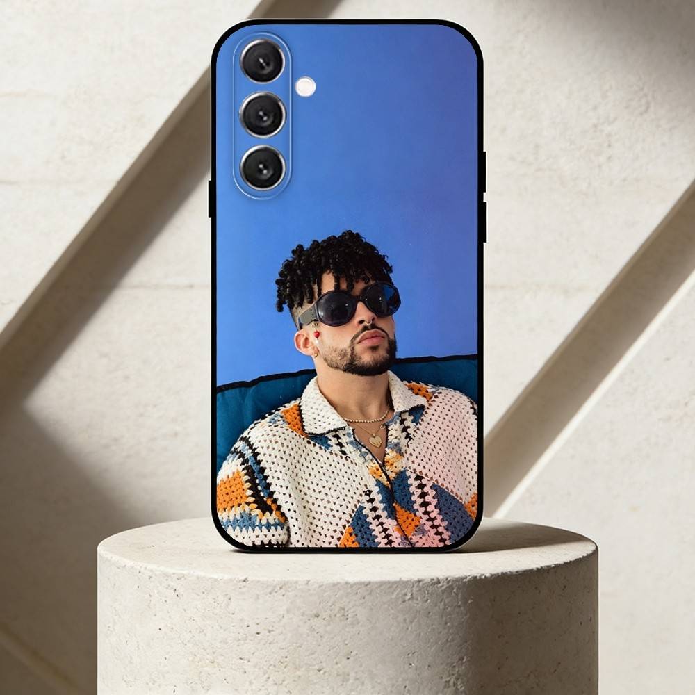 Bad Bunny Phone Case For Samsung Galaxy A13,21s,22,31,32,52,53,71,72,73,Soft Black Cover