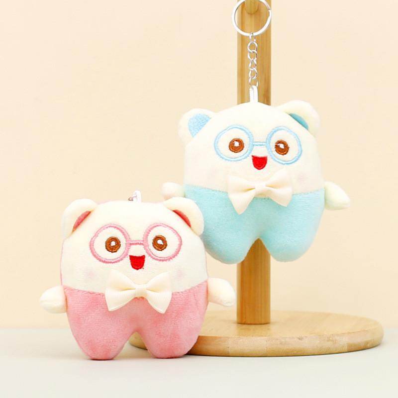 Adorable Cartoon Bear Plush Keychain Soft Pp Cotton Animal Toy Bag Accessory