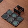 Anti-scalding Cloth Coaster Set Quick-dry Elegant Heat Insulation Mat Chinese Style Vintage Tea Cup Holder Tea Ceremony