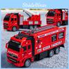 Fire Truck Alloy Inertia Pullback Toy With Rotatable Ladder For Kids Play And Handson Interaction