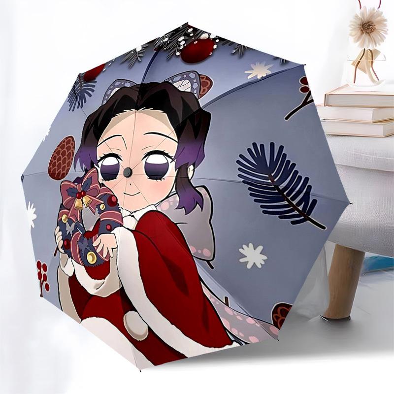 

1pc Christmas Wreath with Pinecone Design - Automatic Opening Umbrella, Foldable Design, 8-Bone Iron Frame, Outdoor, Festive Gift for Fans, Travelers,