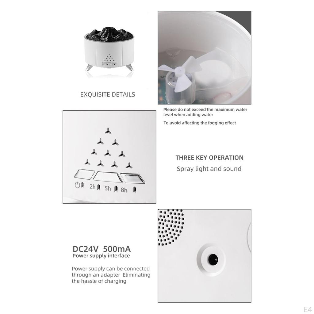 Flame Diffuser Essential Oil Decorative Portable Humidifying Mist Humidifier for Apartment