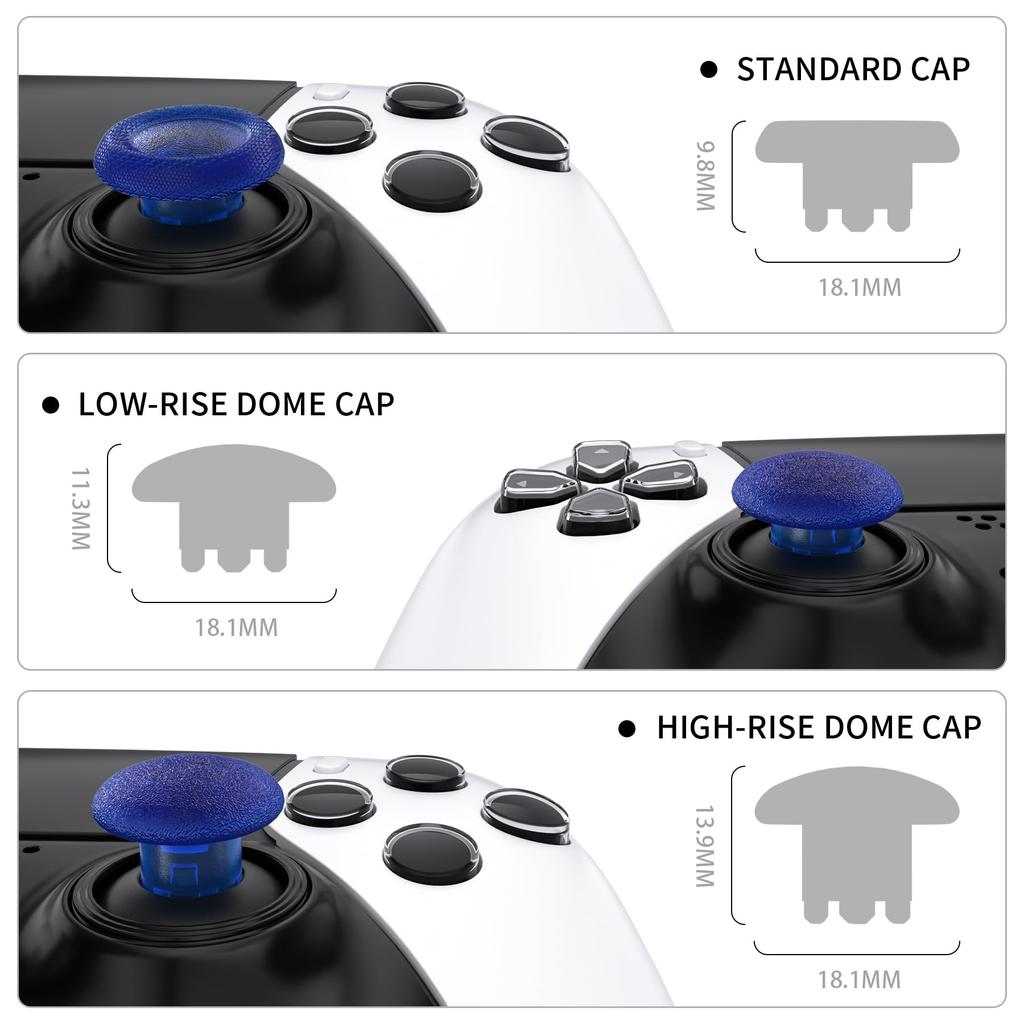 EXtremeRate Ersatz-Thumbstick für PS5 Edge Controller Ersatz-Analogstick-Joystickkappe für PS5 Edge Controller Körper und Thumbstick-Basis sind