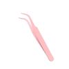 DIY Colorful Macaron Pink Eyelash Tweezers: Pointed Stainless Steel for Handmade Journaling