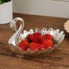 Metal Fruit Bowl Vintage Exquisite Peacock Shape Decorative   Plate for Snacks Nuts Dried Fruits