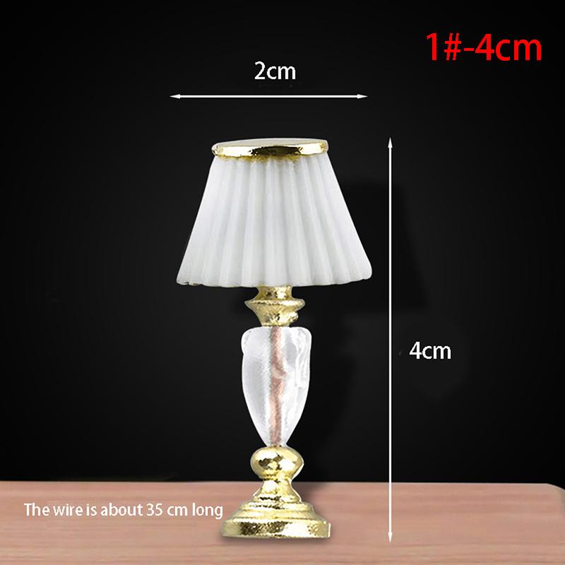 1:12 Dollhouse Retro European Style Mini LED Lamp Reading LED Table Light Lamp Wall Light Battery Powered Room Outdoor Decor Toy