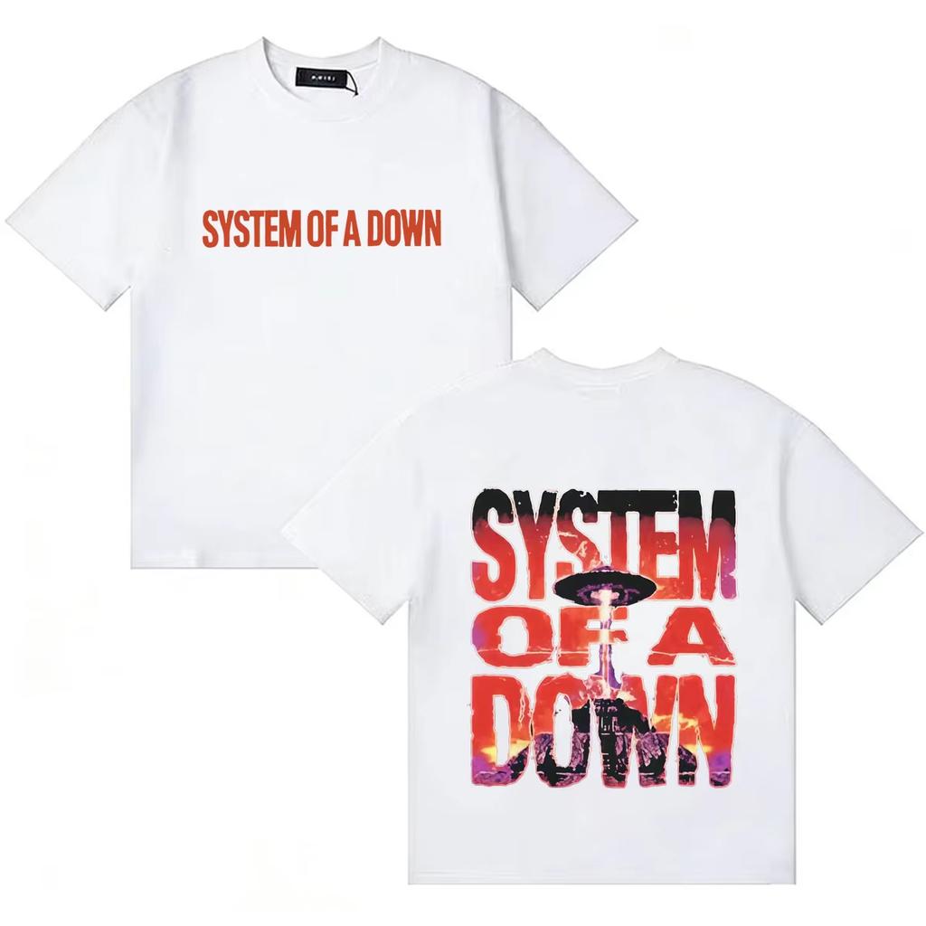 2026 System of A Down Best Selling Loose 90s Street Style Soft Cotton Crew Neck Short Sleeve Unisex Summer Women And Men T-Shirt