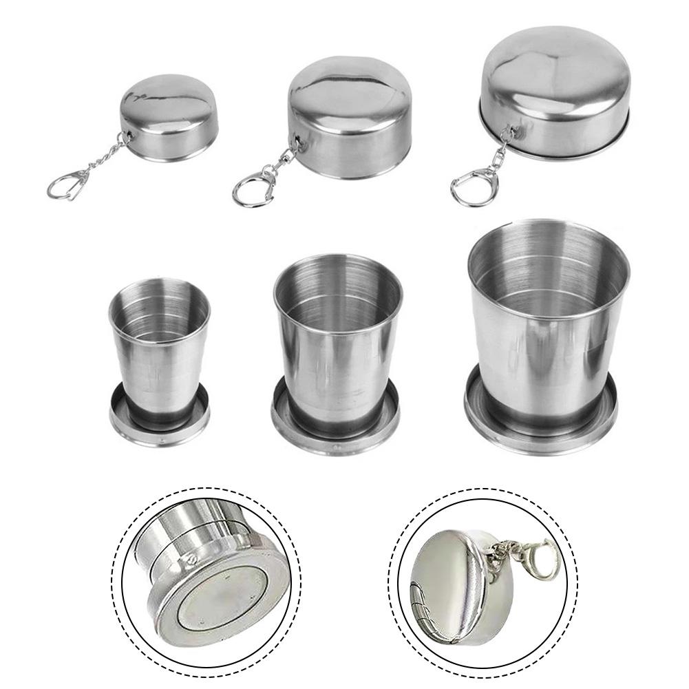Portable Stainless Steel Telescoping Cup Perfectly Designed for Camping Hiking and For Outdoor Beverage Enjoyment