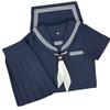Original JK Navy Three-Line Sailor Uniform: Authentic Japanese Academy-Style Student Mid-Length Uniform