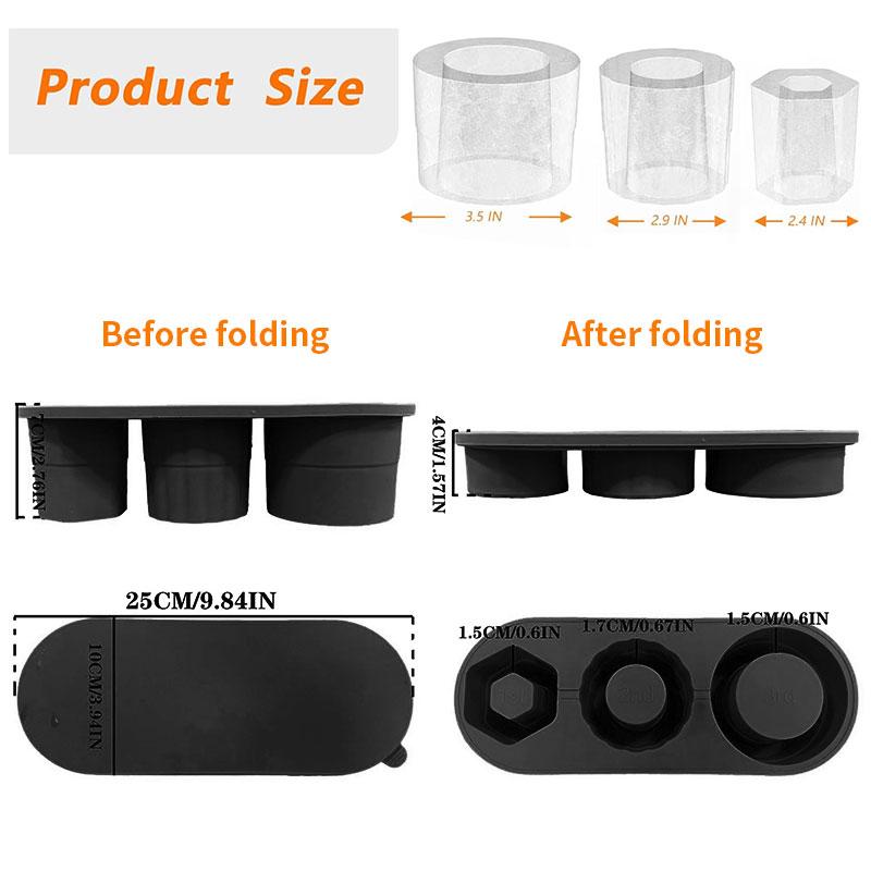 Newest Ice Cube Tray for Stanley Tumbler Cup 20/30/40 Oz Silicone Freezer Ice Molds with Lid for Juice Whiskey Ice Maker