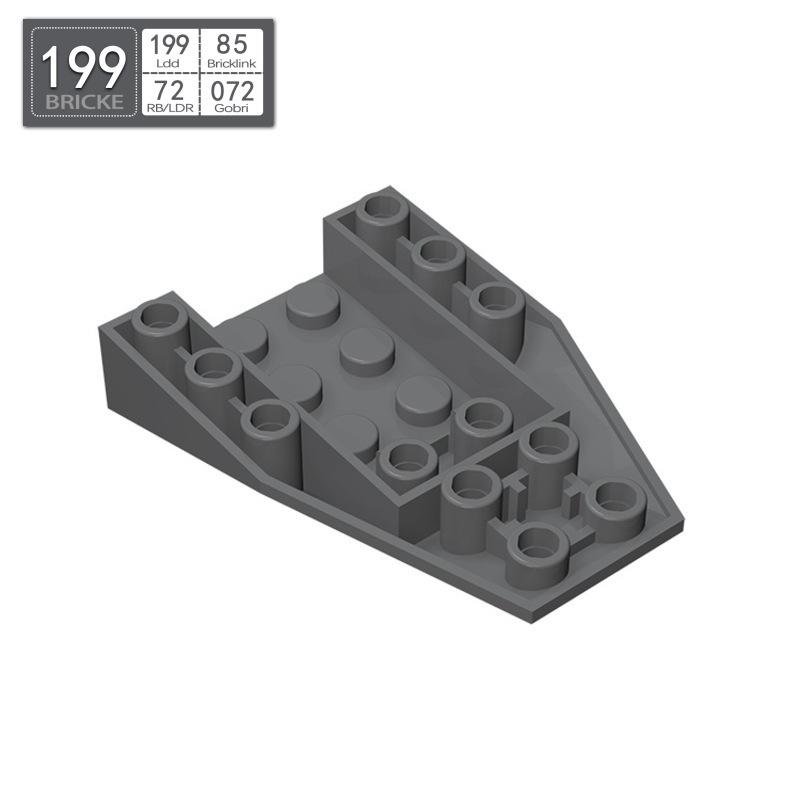BRICKE Brick Guest 4x6 Reverse Wedge Compatible with Lego 4856, MOC Loose Parts Building Blocks. 50g (~11 pcs) темно-серого