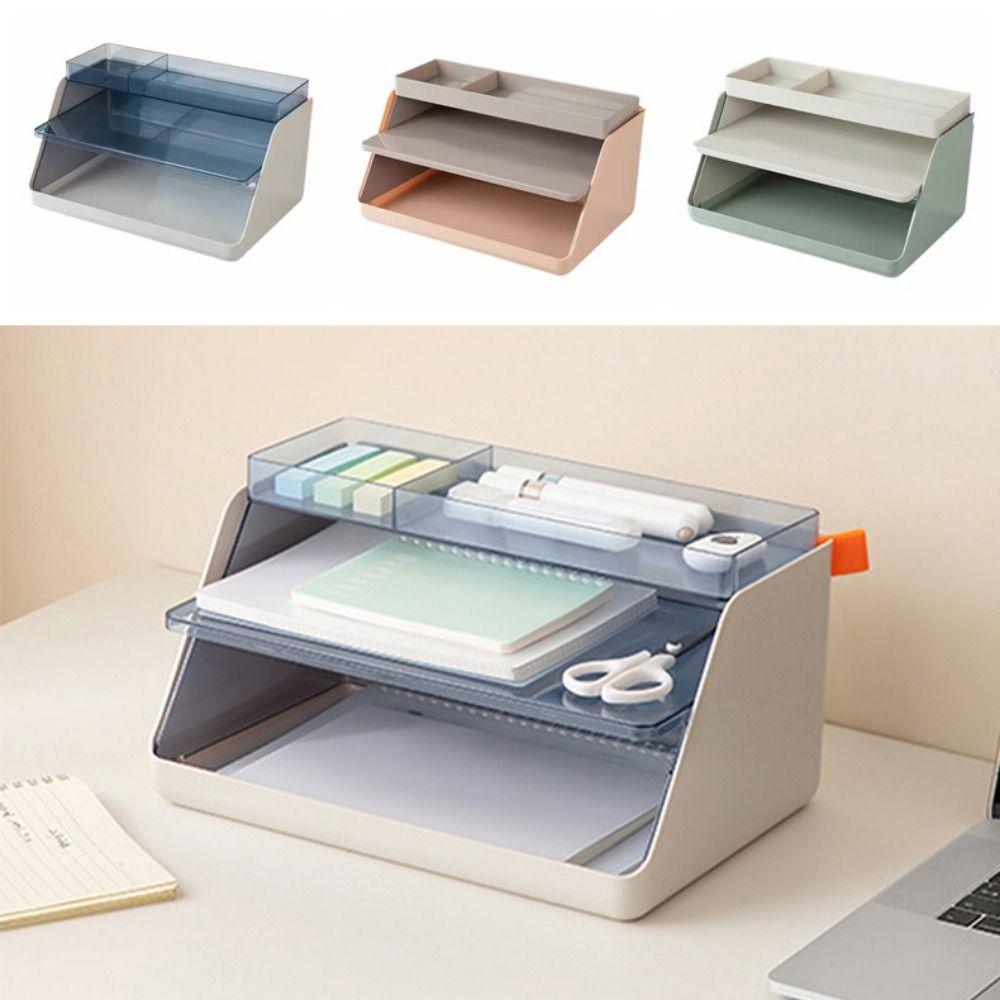 Space Saving File Paper Holder Large Capacity Desktop File Holders Book Storage Rack  School