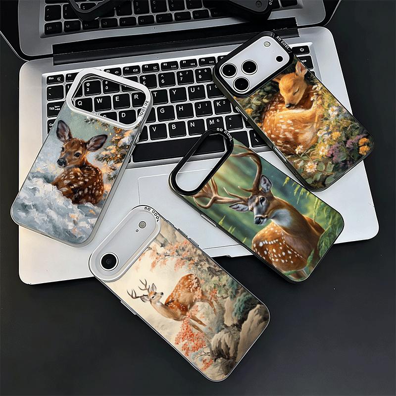 Sika Deer Elk Animal Shockproof Phone Case for iPhone 17 Air 16 16E 15 Pro Max 14 Plus 13 Mini 12 Back Cover Anti Fall Fundas