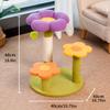 1PC Cat Scratching Post with Sisal Rope & Plush Base - Flower Design Cat Tree for Indoor Cats, Paw Grinding Toy, Pet Supplies