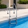 304 Stainless Steel Swimming Pool Ladder with Two Curved Handrails RustResistant ThreeStep