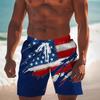 New Independence Day D Printed Casual Breathable Men's Beach Pants Breathable and Comfortable