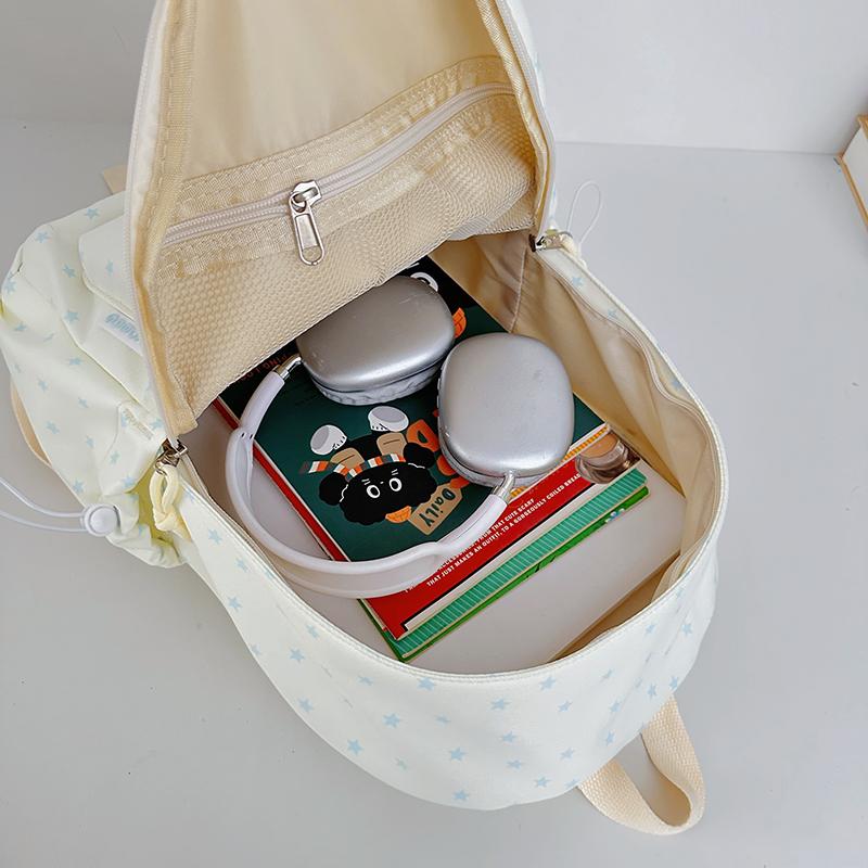 Star Print Backpack Student Schoolbag Large Capacity Women's Backpack