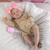 46cm Realistic Reborn Doll with Soft Cloth Body and Hand-Painted Hair - Perfect Children's Companion or Holiday Gift.