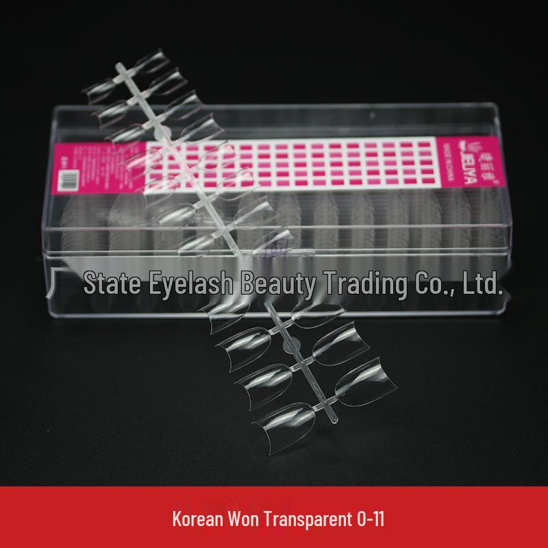 Crescent Curve Ultra Thin Shallow Half Cover Nail Tips - Transparent Frosted Milky White Extension for Salon Nail Art.