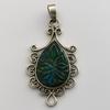 Natural Opal Pendant 24 ct 925 Sterling Silver Teardrop for Her October Birthday Birthstone