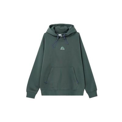 Nike Felpa con cappuccio in pile ricamato con logo a tinta unita Unisex Top Verde DH3088-338