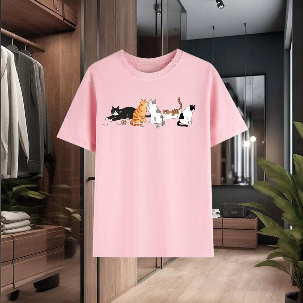 New Men's T-Shirts Made of 100% Cotton Summer Casual Short Sleeves Fashionable and Trendy Loose and Breathable Style