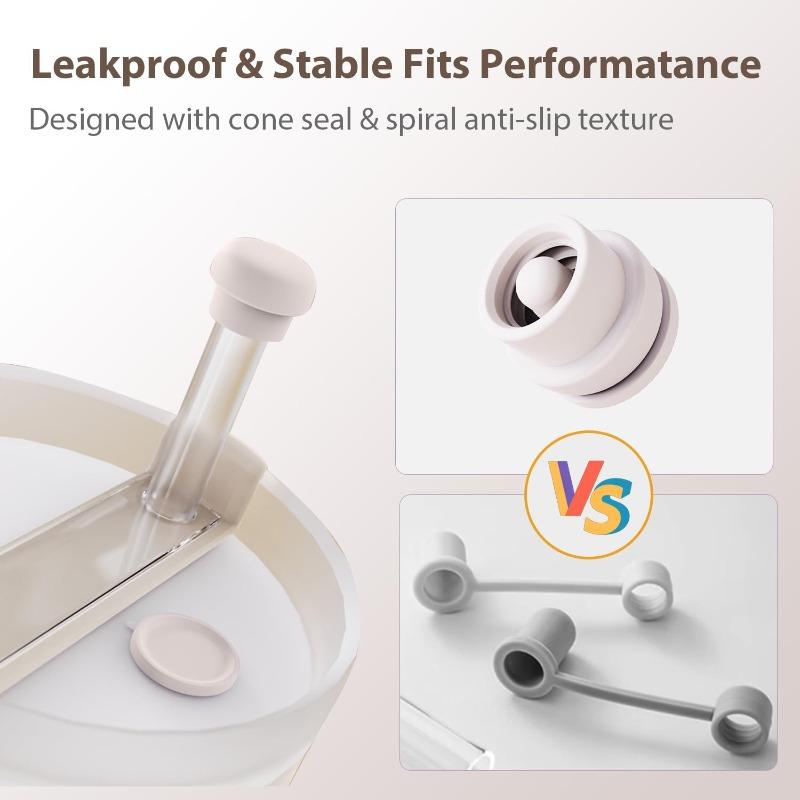 Silicone Lid Magnetic Straw Lid Suitable for Straws 0.31-0.47Inches Self-adhesive Silicone Magnetic Lid Cup Kitchens Accessories