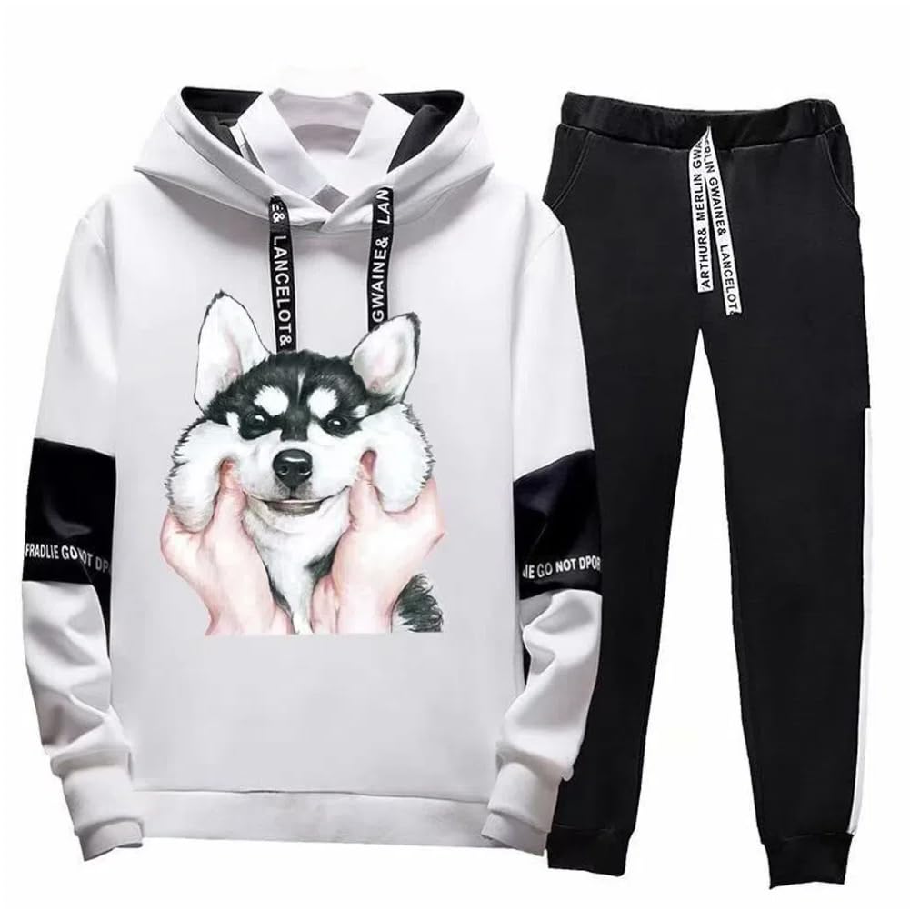 

FJLTDCP Sweatshirt and Hoodie Set for Men and Training Running Casual Sports Pants White Women, Wear, Sportswear, Wear, Outerwear, - - 3-XL