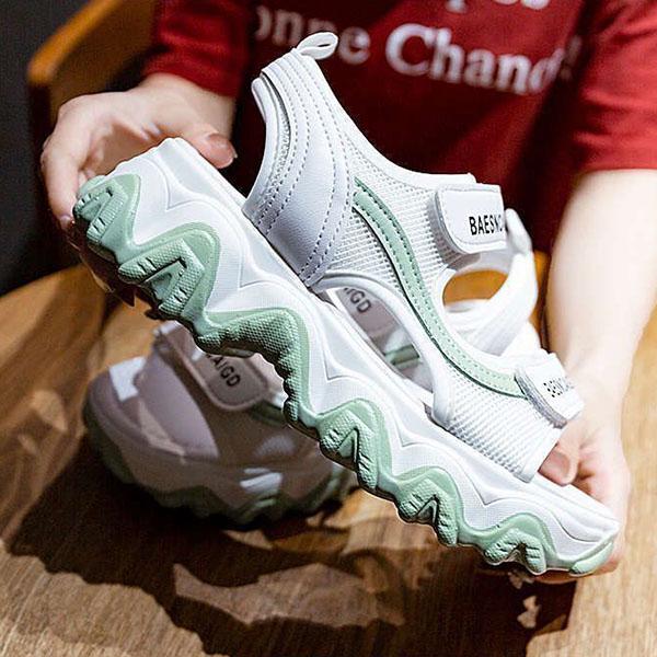 Female Platform Soft Sole Roman Casual Shoes Sports Dad Sandals Summer All Match Net Red Muffin Sandals