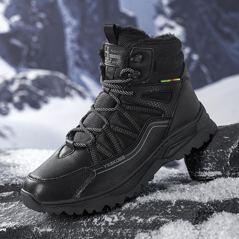 Winter Snow Boots For Men Women Keep Warm Cotton Shoes Outdoor Hiking Shoes Plush Warm High Ankle Boot Man Sneakers