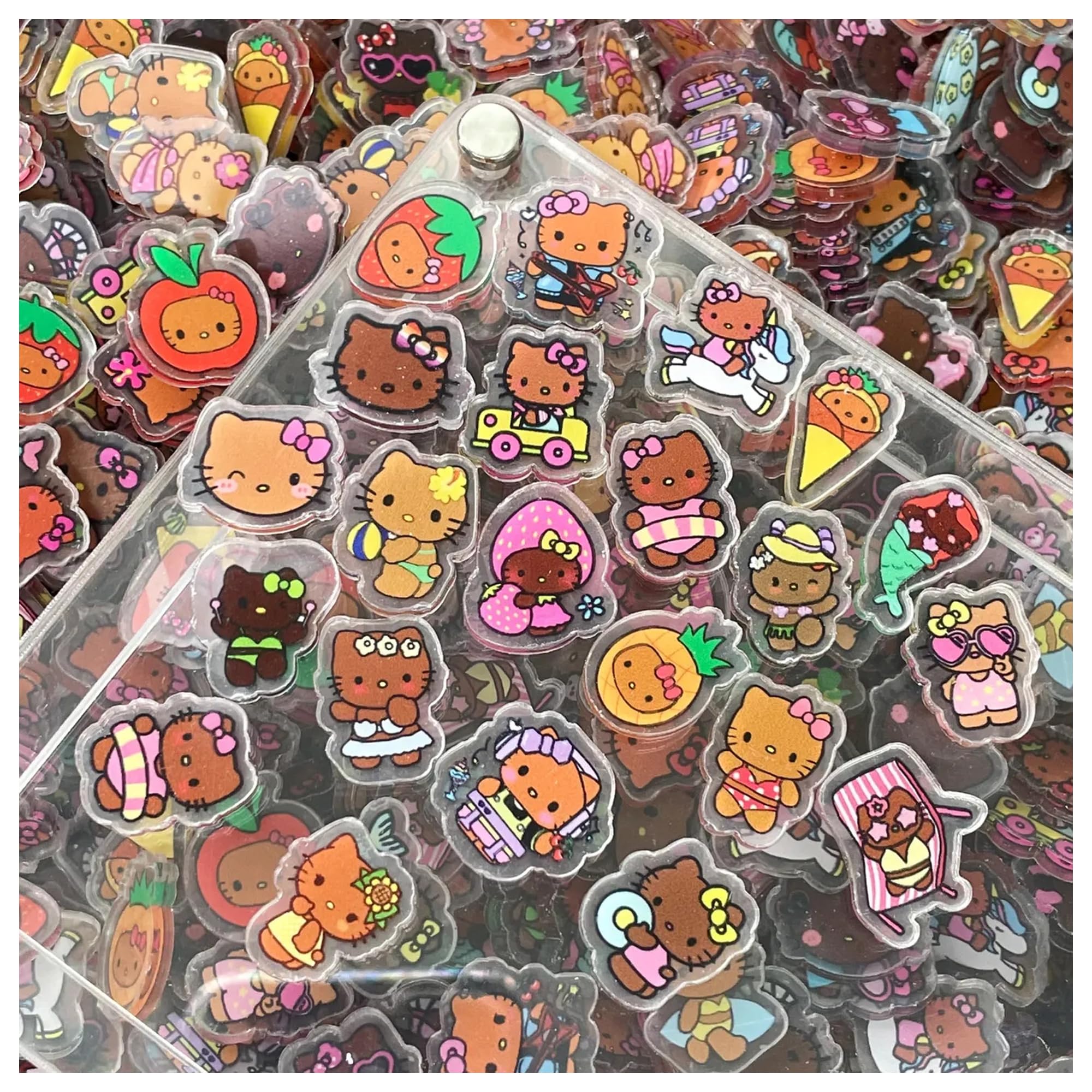 

KRGNPLE Tactile 3D Sticker Collection 70 Pieces Character Design Waterproof Acrylic Cute Notebook Smartphone Stationery Decoration Christmas Gift