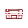 3Pcs Red Carbon Fiber Interior Central Console Cover Trim For BMW 3Series E46