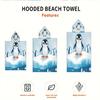 Cooling Fabric Penguin Flat Print Hooded Poncho Towel Sun Protection Beach Cape for Women Kids Summer Swimming Bath Robe