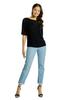 Neli Women' Openwork Blouse, Black, Cameo, Size ""