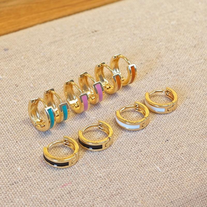 

Wind Earrings Jewelry Gold Colored Drip Geometric Loop Earrings