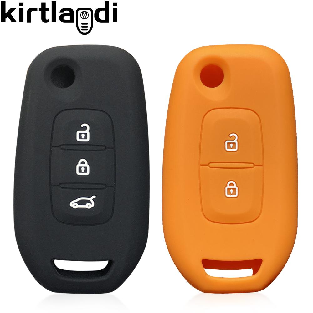 Silicone Key Cover for Renault Logan 2 Stepway Sandero Clio 5 Arkana Captur Kadjar Kwid 2023 2021 Remote Flip Folding Key Case
