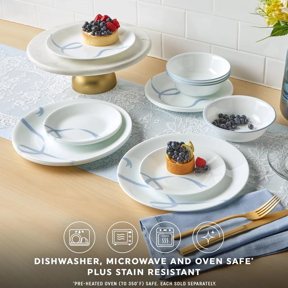 2 Pack Durable Lightweight Triple Layer Glass Soup Cereal Bowls Microwave Dishwasher Safe Eco Friendly Stackable Space Saving