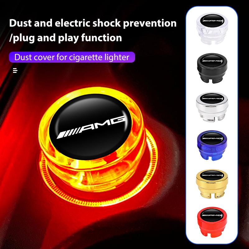 Car Cigarette Lighter Cover Dust Proof Cap Decoration Plug For Mercedes Benz AMG A B C E S G Class A180 CLK CLA GLE GLC W212 FE1
