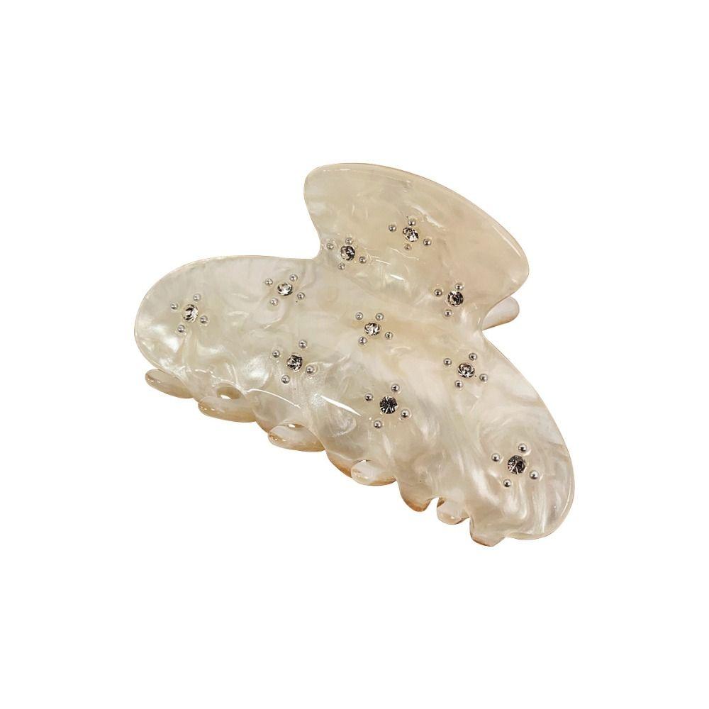 Butterfly Transparent Acetate Hair Claw Rhinestone Rhinestone Hair Claw  Female