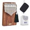 LingTing Kalimba 17 Toetsen Duimpiano Afrikaans Rozenhout met Opbergkoffer Kalimba voor de Beginner-Vriendelijke "Luisterende Zee" LT-K17P
