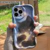Phone Case: 2D Flat Design Suitable for iPhone 18 17 16 15 14 13 Pro Protective Case, Holding a Little Black Starry Cat, Perfect Christmas and Hallowe